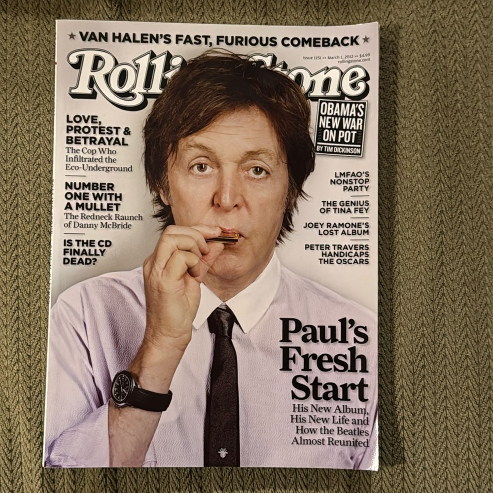 Rolling Stone Magazine Number 1151 March 2012 Paul McCartney No address label